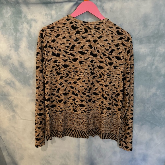 Vintage leopard print button down cardigan - Picture 3 of 7